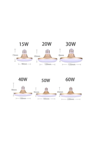Led Ampul E27 Led Lamba 220 V Ufo Elektrik Ampulü 15/20/30/40/50 W Süper Parlak Garaj Işığı Ev Aydınlatma İçin Masa Lambaları Mutfak 50w