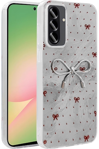 Galaxy A36 Uyumlu Uyumlu Kılıf Kamera Korumalı Figürlü Zore Ponti Silikon Kapak - Açık Mavi Açik Mavi