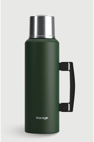 Stevig St-206 4 Camp Klasik Vakumlu Kulplu Çelik Termos 1.5lt Green Yeşil