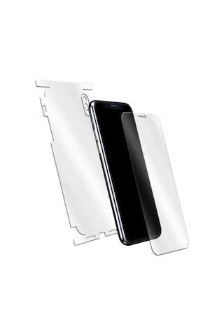 Exquıs Apple Uyumlu iPhone X Ön Ve Arka Koruma 360 Full Kaplama - Şeffaf