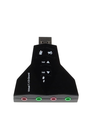7.1 7 Kanal Mikrofon Destekli Çift Girişli Çevirici Harici Usb Ses Kartı