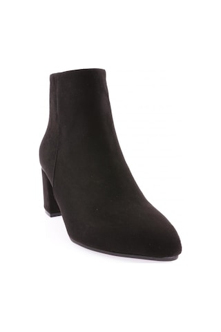 Dgn 111-2164 Kadin Fermuarli Topuklu Kisa Bot 111-2164-R1680 Siyah