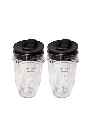 18 Ons Sıp N Seal Kapakları İle Kapsamlı Kapvani - Nutri Ninja Auto -ıq 1000w Serisi Ve Duo Karıştırıcıları İle Uyumlu Yedek Fincan 110ml