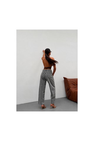 Kene Jeans Kar Siyah Ön Detaylı Yan Parçalı Baggy Jeans Kot/denim Pantolon Kar Siyah