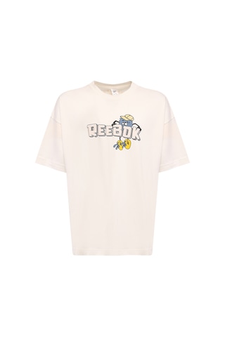 Reebok Funny Tee Ekru Erkek Kısa Kol T-shirt 000000000102055795 Bej