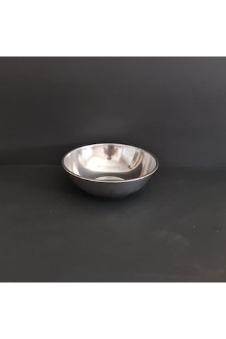 12 Adet 430 Kalite Paslanmaz Çelik Tas Çorba & Yoğurt Kabı 16x5,3 Cm No3 Gümüş