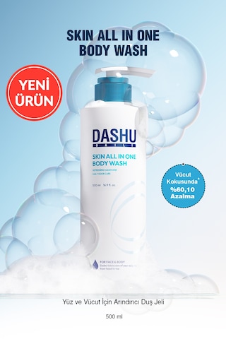 Yüz Ve Vücut İçin Arındırıcı Duş Jeli Dashu Daily Skin All In One Body Wash Yeşil Çay