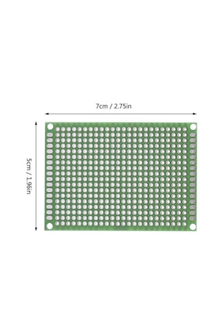 Koodmax 10 Adet 5x7cm Proto Pcb Delikli Pertinaks Prototip Deney Kartı Delikli Plaket Pertenaks
