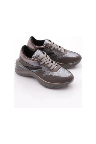 Dgn 740 Kadin Bağcikli Sneaker Ayakkabi 740-2239-R7512 Gri