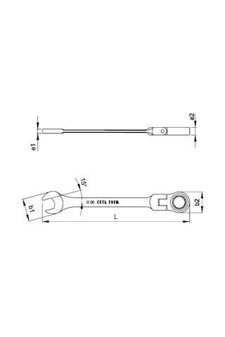 Ceta Form B06-13 C-Gear Cırcırlı Kombine Anahtar 13 Mm Mafsallı N11.14008