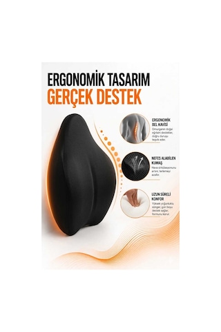 Visko Ortopedik Sırt Minderi Sandalye Ve Ofis Koltuğu İçin Bel Destek Yastığı Yeni Nesil Sırt Dayama