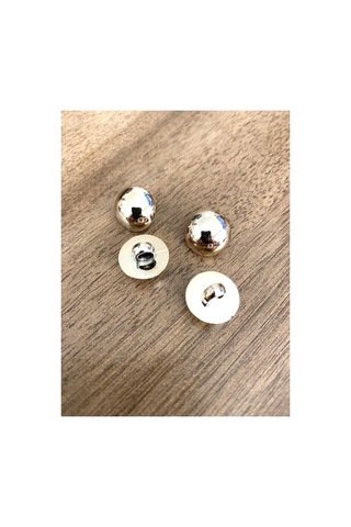 15 Mm Light Gold Ayaklı Metalize Top Düğme 15 Adet - 334535647