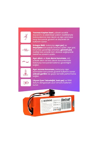 Xiaomi Mop Pro 2 Uyumlu Batarya Maksimum Kapasite 7000mah Pil