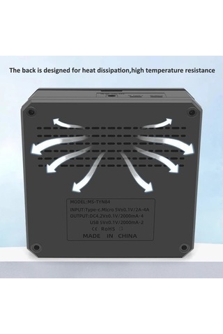 Besthome1 Dream011 1 Adet Usb Portlu Güneş Enerjili Akıllı 18650 Li Ion Pil Şarj Cihazı Taşınabilir Solar Batarya