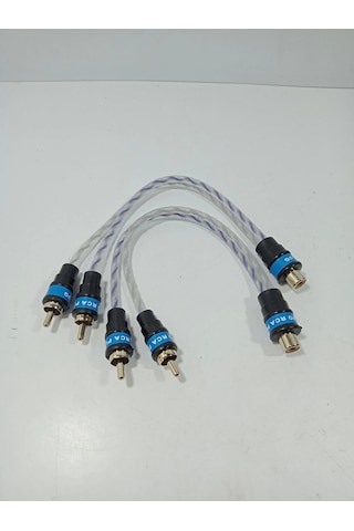 Edison Amfi Y Kablo Kaliteli Oto Anfi Y Kablo 1 Dişi 2 Erkek Y Kablo 2 Adet