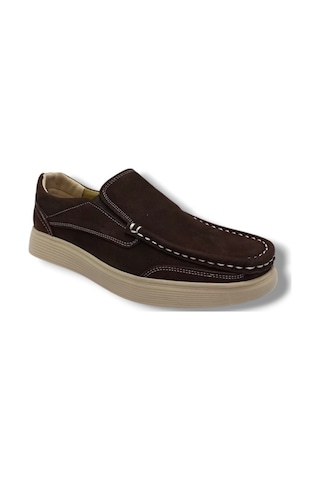 Master 1713-25 Hakiki Nubuk Deri Casual Erkek Ayakkabı Kahve Buz Kahverengi
