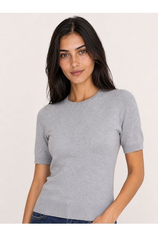 Loft Regular Fit Kadın Bluz K.kol Lf2044861 Q1.v1 Gri Melanj