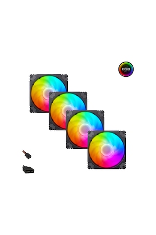 Xaser CF04 ARGB Sessiz 12 CM 4'lü Set Kasa Fanı