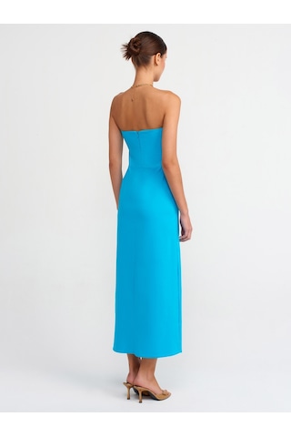 Dilvin 90758 Straplez Elbise-aqua Aqua