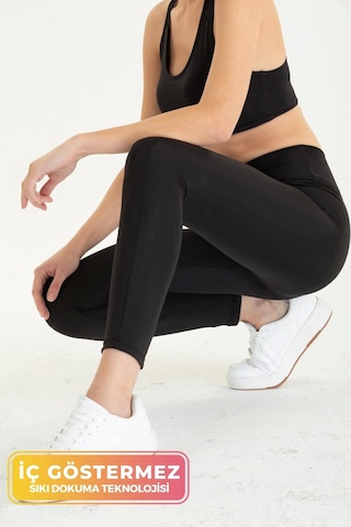 Enenstyle Fashıon Boutıque Yeni Sezon Kadın Cepli Konfor Modeli Tayt Yüksek Bel Toparlayıcı Korse Push Up Özelllikli Tayt Siyah SiYAH