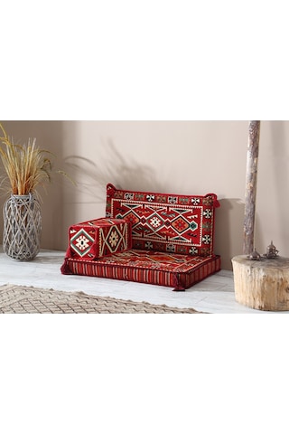 Şark Köşesi Takımı , 95 cm Yer Minderi Takımı (Sünger Dahil) Anadolu Kırmızı Modeli (3 Parça) Şark Köşesi Takımı , 95 cm Yer Minderi Takımı (Sünger Dahil) Anadolu Kırmızı Modeli (3 Parça)