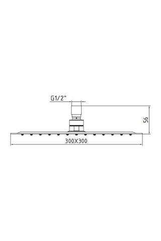 Eca Banyo Ince Duş Başlığı Hijyen Pirinç 300X300 102145013 E.C.A Krom