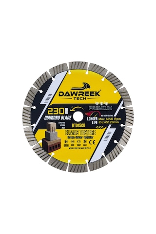 Dawreek Dt015cd 230mm Premium Segmentli Elmas Testere Beton Beton-duvar-tuğla