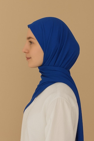Mim Eşarp Penye Pamuksu Şal Klasik 3 Lü Set Saks - Pudra - Lila