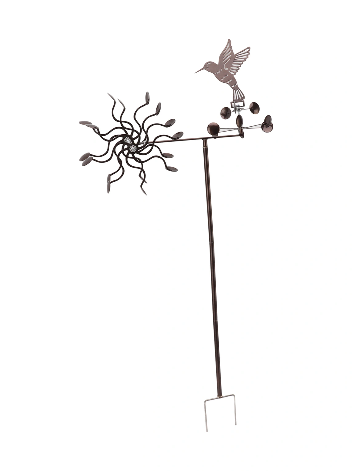 Mufunye Bahçe İçin Demir Helikopter Kuşu Rüzgar Çarkı - Dayanıklı Konstruksiyon, Sabit Döngü Ve Dış Mekan Dekorasyonu