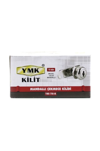 12 Adet Oval - Mandallı Dolap - Çekmece Kilit 20mm 5728