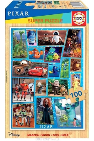 Educa 100 Parça Disney Pixar Ahşap Çocuk Puzzle - 6-8 Yaş - Kız Ve Erkek Çocuk 1 Adet