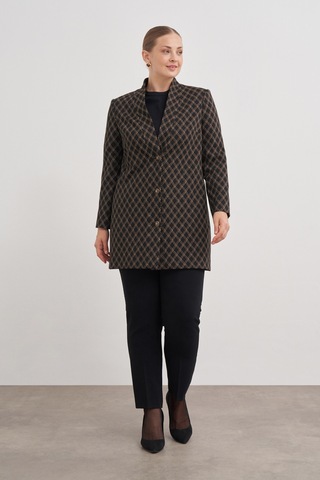 Aker 24aw18188112 Büyük Beden Kap 24aw18188112 007 Kahverengi Kahverengi