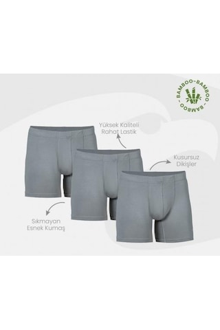 6 Adet Şahin Erkek Bambu Boxer 70059 Beyaz