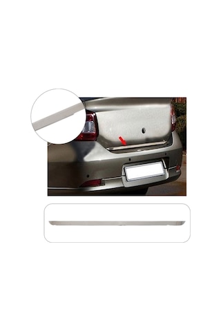 Renault Symbol Uyumlu 2007-2013 Krom Bagaj Alt Çıtası Paslanmaz Çelik