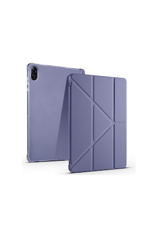 Honor Pad X8a Kılıf Ardx Tri Folding Kalem Bölmeli Standlı Kılıf - Mor