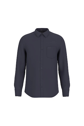 Guess Erkek Mavi Napa Keten Uzun Kollu Gömlek Mavi