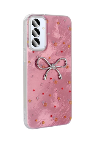 Galaxy S24 Fe Uyumlu Uyumlu Kılıf Kamera Korumalı Figürlü Zore Ponti Silikon Kapak - Açık Pembe AÇIK PEMBE