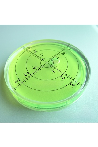 Hangfox 60x12mm Çaplı Evrensel Seviye Niveli - Ölçü Çizgili Dairesel Hava Balonu İle Düzlem Ve Makine Seviyesi Ölçümü