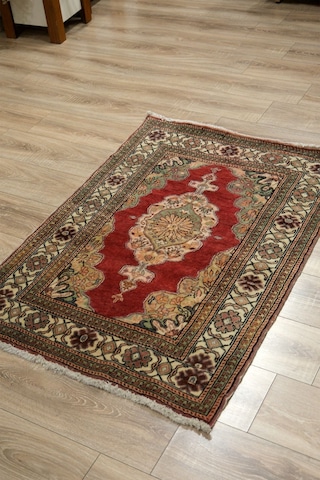 Kayseri Çeyrek El Dokuma Halı - Yün Üstü Pamuk - Leh4477975044 Kırmızı