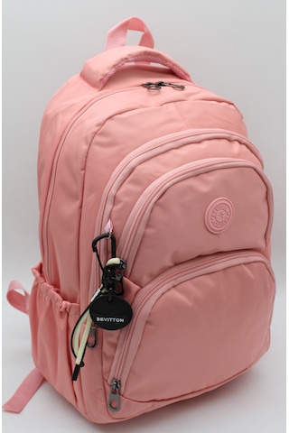 Hafif Suya Dayanıklı Kumaş Okul Sırt Çantası Unisex Okul Çantası 34600 Pudra Pembe