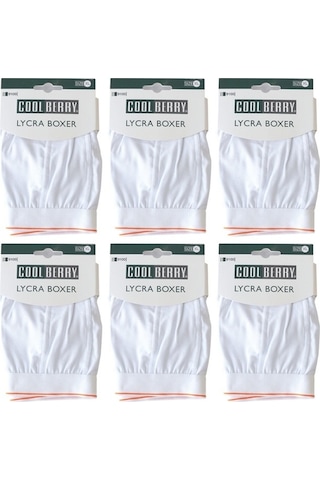 Cool Berry 6'Lı Pamuk Likra Boxer 9100