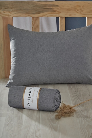 BonjardinHome Tek Kişilik Lastikli Çarşaf & Bir Adet Yastık Kılıfı Koyu Gri