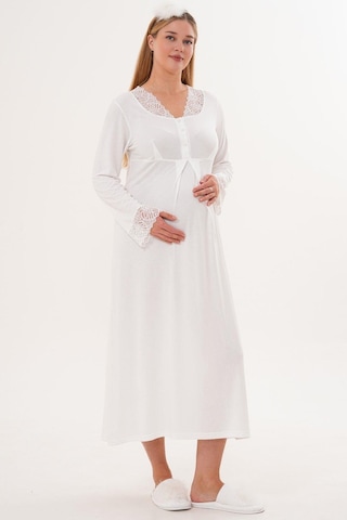 Mecit 6305 Ekru Hamile Lohusa Gecelik