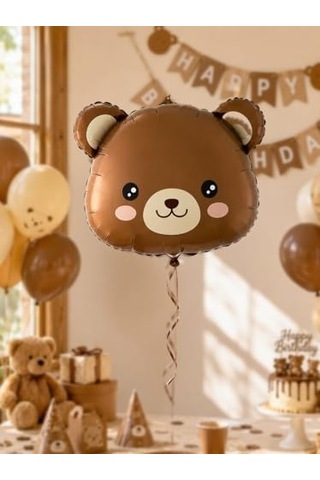 Sevimli Ayıcık Temalı Folyo Balon Doğum Günü Parti Dekoru 60 Cm Genel