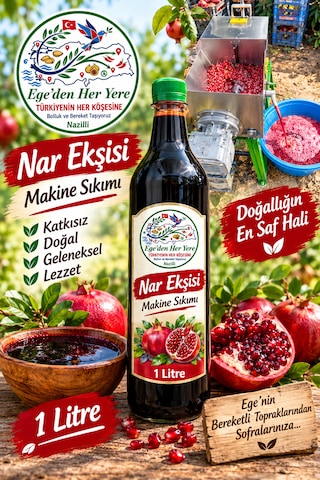 Egeden Her Yere Nar Ekşisi Makine Sıkımı Doğal Katkısız 1 Kg