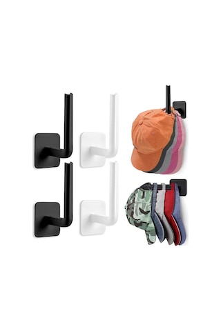 2/4/6 Adet Kap Tutucu Şapka Rafı Beyzbol Kapaklar İçin Yapışkan