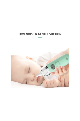 Vkemall Bebek Burun Aspiratörü, 3 Seviye Emme Gücü Ve Led Ekranlı, Yumuşak Müzik İle Rahat Solunum Sağlayıcı, Silikon Uçlar Pembe/yeşil