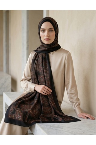 Moda Nuda Iconic Lema Şal Acı Kahve - Zarif Ve Modern