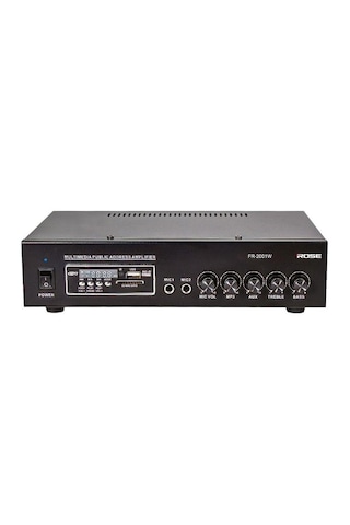 Rose Fr-2001w 80 Watt Trafolu Mağaza Anfisi 2 Mikrofon Girişli Mp3, Bluetooth, Sd Kart, Kumandalı