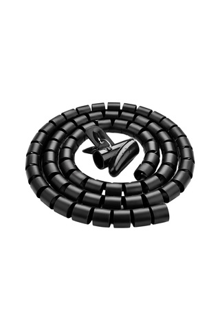 S-link Sl-195 28mm 20 Metre Siyah Spiral Kablo Düzenleyici Toplayıcı Pratik Uygulama Aparatlı